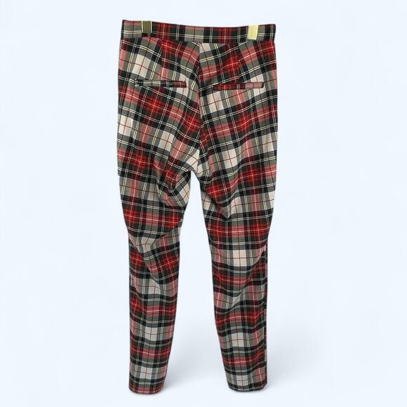 H&M Tartan Plaid Ankle Cropped Pants Women's Size 4 - Picture 2 of 8